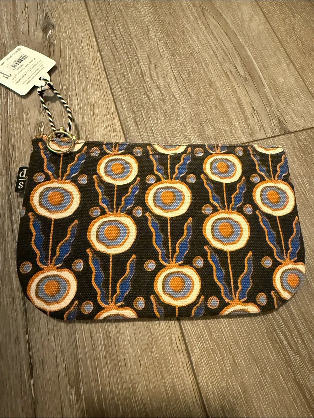 New NWT Danica Studio Small Pouch Pochette Clutch Canvas Still Life - Picture 2 of 3